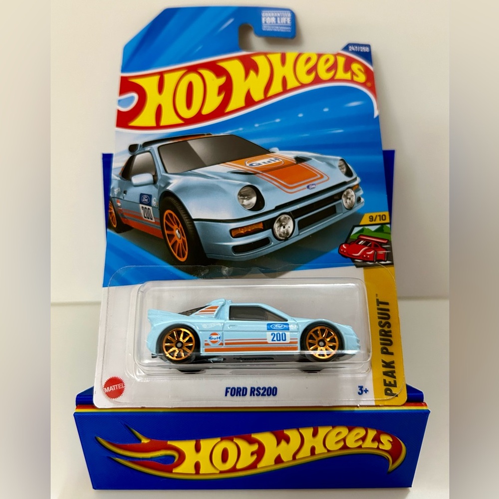Hot Wheels Ford RS200 in GULF Blue